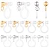 SUNNYCLUE 1 Scatola 20 Pezzi 2 Colori Clip su Convertitore per Orecchino Trasparente Tipo U Orecchini Cilps Orecchini In Acciaio Inossidabile Componesnts con Loop Orecchini Indolori per Orecchie Non F