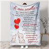 TheGiffter Regalo Sorella Compleanno Coperta Flanella | Regali per Sorella Natale San Valentino Festa Della Da Sorella, Regalo Donna, 130 x 150 CM