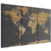 Cuadros B&D XXL B&D XXL - Quadri Moderni Camera da Letto Grandi, Mappa del Mondo, 120x80 cm