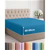 CGK Unlimited Lenzuolo con Angoli 90x190 - Microfibra Tasca 50cm (18) - Blu Denim