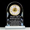 OUGPIU Orologio da Tavolo Acrilico,Orologio al Quarzo, 50 Anniversario D'oro Matrimonio Regali, Idea Regalo di Anniversario di Nozze Realizzato a Mano Made