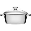 Tramontina Pentola in Acciaio Inox Fondo Triplo con Coperchio in Vetro Allegra 24 cm 4,2L
