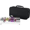 Gator Cases gpb-bak-1 aluminum pedaliera con borsa per il trasporto, grande, Stealth nero S White