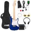 Max GigKit Junior 1/4 - Set di chitarra elettrica per bambini, chitarra elettrica, con amplificatore, 10 Watt, tasca, plettro, cuffie, cinghia, accordatore, cavo, corde, chitarra elettrica 1/4 (Blu)