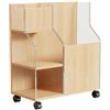 Ronyme Fitness Equipment Rack Organizzatore Palestra Supporto Manubri Vani per Palle Alloggiamento Racchette Materiale Acrilico E Pannello a Densità Ruote, Legno Naturale E Trasparente