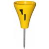 Baoblaze Attrezzatura Pratica Golf Segnaposto Tee Forma Coppa Puntale in Metallo Corpo Leggero Segni Contrasto per Alta Riconoscibilità Adatta a Allenamento, Giallo
