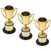 KAILIKETIY 3 Pezzi Mini Trofei in Plastica Oro, Coppa per Trofei, Premi Motivazionali per Celebrazione e Regalini Feste Compleanno Riutilizzabile