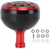 banapoy Manopola Alimentazione, Impugnatura per Mulinello Pesca in Lega Alluminio 38Mm per Mulinello Spinning in Acqua Salata, Impugnatura Ergonomica Antiscivolo per Mulinelli S A D (Black Rosso)
