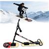 Generic Scooter da neve per adulti, rotazione completa a 360°, slitta di stabilità a doppia lama, capacità 150 kg, attrezzatura per sport invernali