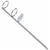FewNvWa Supporto Canna da Pesca Portacanna da Terra Picchetto da Pesca con Palo Rinforzato Metallo Zincato Resistente , Supporto A Palo Singolo Con Doppio Anello, Medio 40 , Circa 40 Cm Di Lunghezza