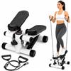 Dusefogo Mini stepper fitness stepper per casa, allenamento per gambe, addominali, stepper con fasce di resistenza, idraulico, per allenamento cardio