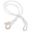 JEWEDECO Cinghia Tappetino Yoga per Intrecciata Bianca Portatile | Poliestere-cotone, Fascia Elastica di Fissaggio, Impugnatura Ergonomica, Adatta a Misure Diverse