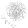 CRAFTHROU 60 Pezzi Parti Trampolino Fibbia Triangolare a V in Filo Zincato Argento, per Nastri e Passeggino, per Cucina e Bagno