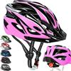 NXPZ Casco Bici Adulti per Uomo e Donna, con Luci LED (3 Modalità), Leggero, Regolabile, Visiera Rimovibile, per Mountain Bike e Strada, Design Elegante, 58-62cm