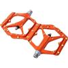 Gettimore Pedali piatti MTB in lega di alluminio con cuscinetto sigillato antiscivolo (arancione)