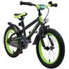 BIKESTAR Bicicletta Bambini 4-5 Anni da 18 Pollici | Bici per Bambino et Bambina Mountainbike con Freno a retropedale et Freno a Mano | Nero & Verde