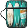 POCUK Borsa da surf in stile vintage su turchese in legno per bibbia, custodia per libri da chiesa, custodia protettiva con manico