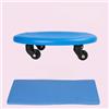 Drawup Ab Roller Wheel Core Trainer a 4 ruote per palestra a casa, per esercizi addominali ultra larghi, con tappetino per ginocchia, strumento di allenamento per fitness silenzioso in PVC, 34 x 24 x 8 cm