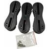 Milageto da Surf Set Tavola Set Surfboard Doppia Linguetta Alloggiamento Scanalato a 8 con Angolo Cant Specifico Migliora Maneggevolezza Adatto per Costruzione, Nero