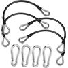 HOMOBABE Cavo Estensione Fitness per Macchina Cavo, Regolabile | Acciaio Inossidabile Nero, Uso per Palestra Domestica e Struttura Fitness, Compatibile Cable Machine e Leg Extension