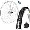ECOVELO Cerchio Anteriore Ruota 28 28 x 1.75 + Copertone nero 700x35C + Camera d'aria per City Bike Stradale Trekking