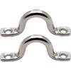 Vaguelly 10 Pezzi Maniglie Barca a Gobba in Acciaio Inox 4mm-316 Argento | Capacità Elevata, Uso Nautico, Adatte a Canoe, Profilo Robusto e Stabile
