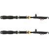 FOYTOKI 2 Pezzi Canna da Pesca Telescopica Corta Super Rigida in Lega di Alluminio e Fibra di Vetro Mulinello Mini Spinning, Design a Sezione Corta per Pesca in Viaggio e Pescatori