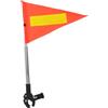 Baluue Bandiera Telescopica Riflettente Arancia per Golf Cart e Sedia a Rotelle Asta in Acciaio Inossidabile e Materiale PVC Portatile per Sicurezza Stradale