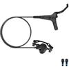 Generic Bicicletta Freno a Tamburo Posteriore MTB Freno a Disco Idraulico 2 pistoncini Pinze XC Trail Leggere Pastiglie Pressione Olio Rotore Manubrio Manopola Corta