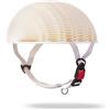 PETSOLA Casco Pieghevole Bicicletta Casco Bici Casco Ciclismo Casco City Ventilato con Fori a Nido Dape Leggero Compatto Facile da Riporre Adatto per Uomini E, White