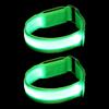CHILDWEET 2 Pezzi Bracciale LED Fluorescente per Jogging, Verde Chiaro