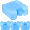 WESIEVYA Ice Block 4pezzi in Plastico Blu, Portatile e Facile da Trasportare | Freezer Packs, Reusable Cooler Ice Packs, Cooling Case, Atmosfera Estiva