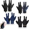 PYSEOSISE Guanti da Biliardo, 4 Pezzi Guanto da Biliardo Sinistro, 3 Dita Pool Cue Gloves Guanti da Snooker per Carambola Pool Snooker Allenamento Tempo Libero e Serate di Gioco