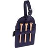 DEARMAMY Porta Tee da Golf con Custodia per 3 Tee in Legno da 83mm, Design Funzionale in Pu con Tracolla Regolabile, Adatto per Viaggio e Campo da Golf
