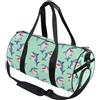 linqin Borsa a tracolla da allenamento con doppia cinghia per uomo e donna | Tessuto in twill di poliestere, fitness per allenamento, creature marine blu