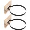 OFFIGAM 2 Pezzi Supporto da Parete con Base in Legno per Pallone Ferro | Football e Basketball, Accessori di Montaggio Inclusi, Marrone, Soluzione Salvaspazio per Living Space