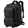 NAQAOI Zaino da viaggio tattico da 50 l, grande, impermeabile, per escursioni, campeggio, per computer portatile, Nero , 50X30X30CM, Tattico