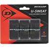 Dunlop Sports Dunlop 613270 U-Sweat Tennis Overgrip, Black, 3 Pezzi