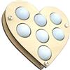 Generico Heart-Shap Golf Ball Rack Holder - Torched Space-Saving Golf Ball Display | 23x21cm Golfers Heart-shaped Golf Club Stand, Wooden Wall-mounted Display Rack For Collecting And Storing Golf Balls