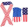 DOITOOL 3 Pezzi Fascia Sportiva Patriottica Bandiera Usa, Elastica | Poliestere Leggero, Assorbente e Antiscivolo, Adatta ad Attività Quotidiane e Allenamenti
