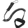 Didiseaon Guinzaglio da Surf Coiled per Tavola da Surf e Paddle Board 7mm Nero Nylon e Neoprene Doppia Fibbia di Blocco e Sport Acquatici