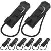 CRAFTHROU 8 Pezzi Fibbia per Pinna da SUP in PVC e Nylon Nera | Divisore per Pinna da Surf, Clip per Tavola da Surf e Paddleboard, Uso Outdoor