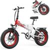 ZAZAWORK Bici Elettrica Pieghevole 20 Fat Tire, Bicicletta Elettrica 48V 20Ah Batteria fino a 120 km 250W,60 Nm,7 Velocità per Uomo Donna Freni Idraulici Doppia Sospensione per Ogni Terreno