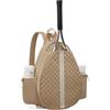 Generic Borsa a tracolla da tennis, trapuntata, impermeabile, con porta bottiglia d'acqua e gancio per recinzione, per tennis, pickleball, badminton
