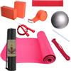 Generisch Kit da yoga, set di attrezzature da yoga, tappetino per esercizi con blocchi, attrezzatura fitness per donne e uomini, include fascia di resistenza in lattice, fascia per stretching, accessori per il