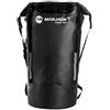 PETSOLA Zaino Impermeabile Tenuta Stagna Rotolo Cilindrico Borsa da Viaggio Pvc Retinato con Struttura Rinforzata E Strisce, Array, Nero, 40L