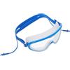TEHAUX Occhialini da Nuoto Tappi Auricolari Integrati per Adulti Grande Montatura in Silicone Impermeabili e Anti-appannamento Blu