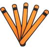 UKCOCO 5 Pezzi Bracciale Luminoso LED Arancia in Ferro e Stoffa per Sport