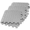 BESPORTBLE Tappetino Pavimento a Foglia 30x30 in Eva Grigio per Palestra | Pannelli a Incastro Facili, Superficie Antiscivolo, per Corridoio e Yoga Room
