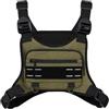 YYTECH Marsupio da uomo YYTECH, marsupio da corsa leggero, gilet da corsa, borsa pettorale regolabile con spazio extra per allenamento, corsa, ciclismo, escursionismo, campeggio, nero